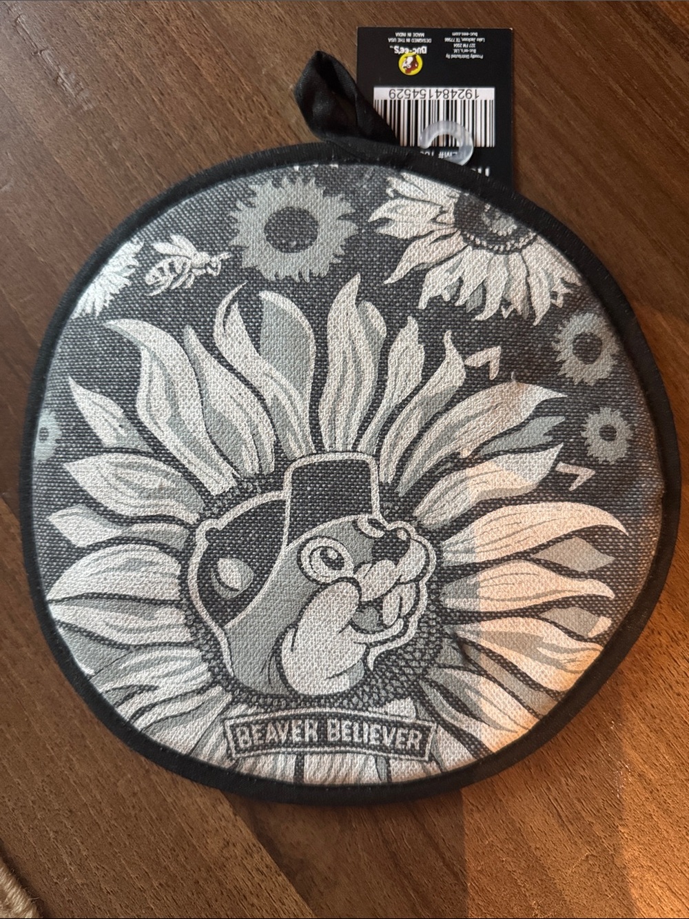 Buc-ee’s Beaver Believer Sunflower Hot Pad